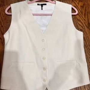 Maje Ivory Sleeveless Top